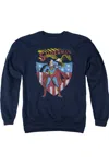 Gildan Superman All American Adult Crewneck Sweatshirt In Blue