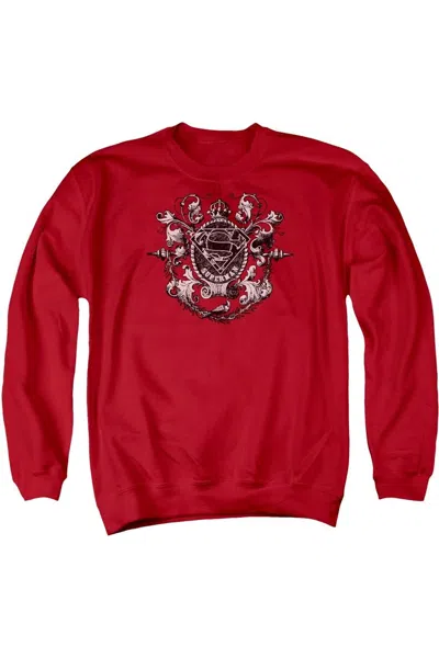 Gildan Superman All Hail Superman Adult Crewneck Sweatshirt In Red