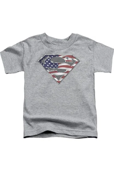Gildan Kids' Superman All Short Sleeve Juvenile Tee / T-shirt In Gray