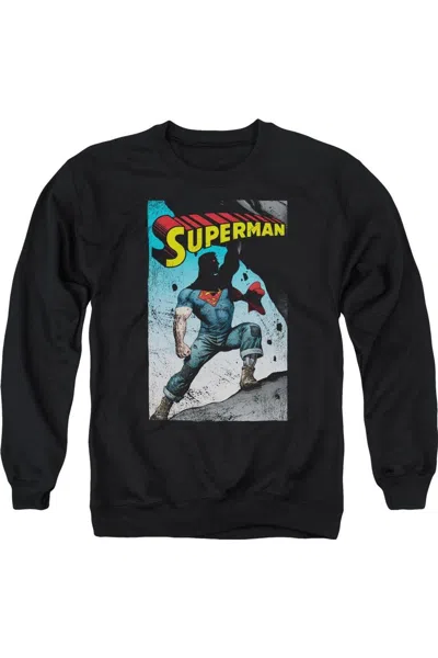 Gildan Superman Alternate Adult Crewneck Sweatshirt In Black
