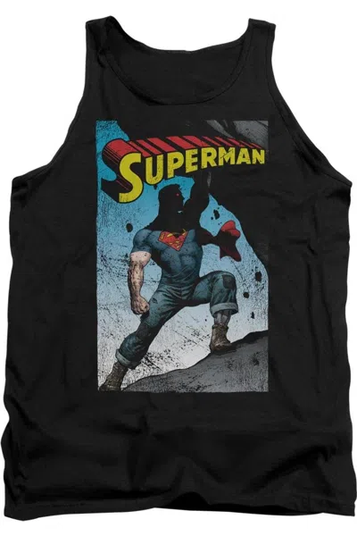 Gildan Superman Alternate Adult Tank Top In Black