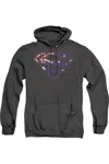 Gildan Superman Australian Shield Adult Heather Hoodie / Hooded Sweatshirt In Black
