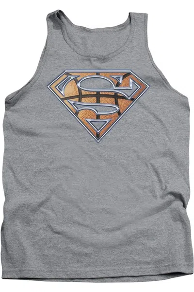 Gildan Superman Basketball Shield Adult Tank Top In Multi