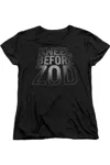 Gildan Superman Before Zod Short Sleeve Womens Tee / T-shirt In Black