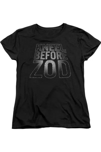 Gildan Superman Before Zod Short Sleeve Womens Tee / T-shirt In Black