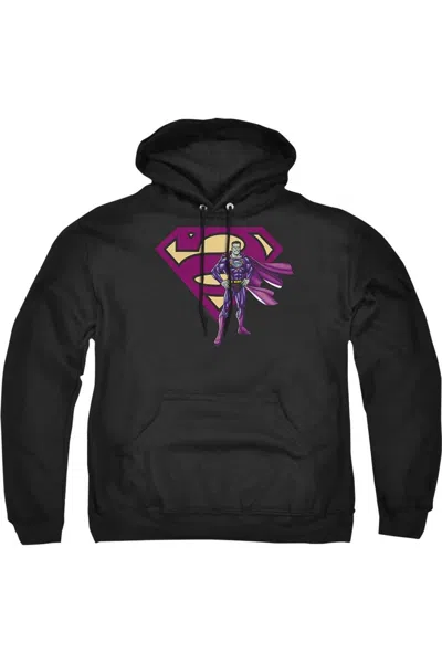 Gildan Superman Bizarro & Logo Adult Pull Over Hoodie / Hooded Sweatshirt In Black