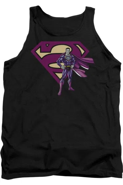 Gildan Superman Bizarro & Logo Adult Tank Top In Black