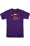 Gildan Superman Bizarro Shield Short Sleeve Adult Tee / T-shirt In Purple