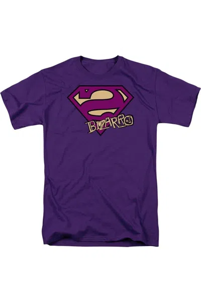Gildan Superman Bizarro Shield Short Sleeve Adult Tee / T-shirt In Purple