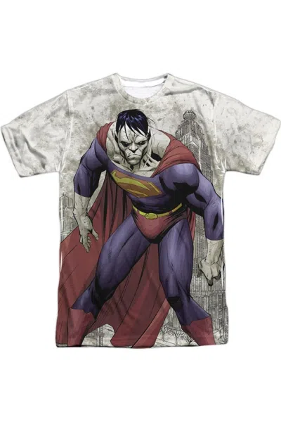 Gildan Superman Bizarro Sub (front/back Print) Short Sleeve Adult Poly Crew Tee / T-shirt In White