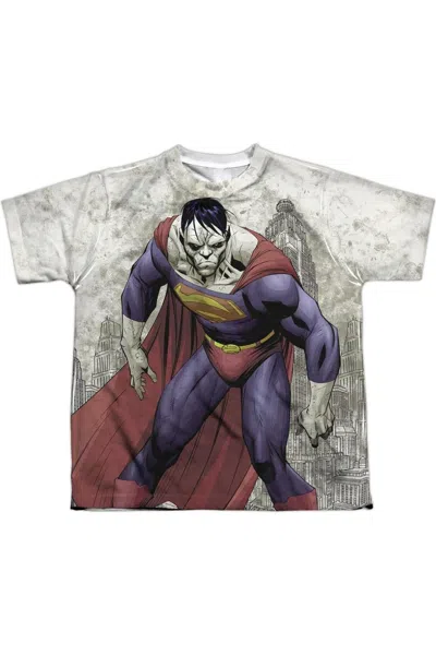 Gildan Kids' Superman Bizarro Sub (front/back Print) Short Sleeve Youth Poly Crew Tee / T-shirt In Multi