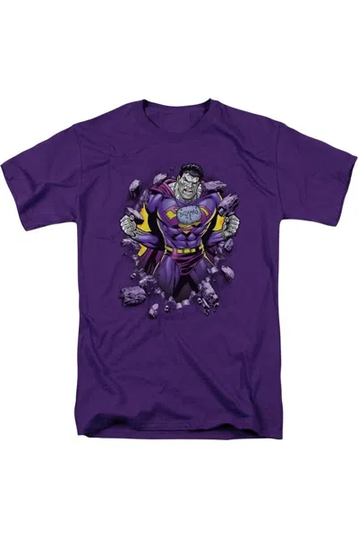 Gildan Superman Bizzaro Breakthrough Short Sleeve Adult Tee / T-shirt In Purple