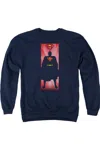 Gildan Superman Block Adult Crewneck Sweatshirt In Blue