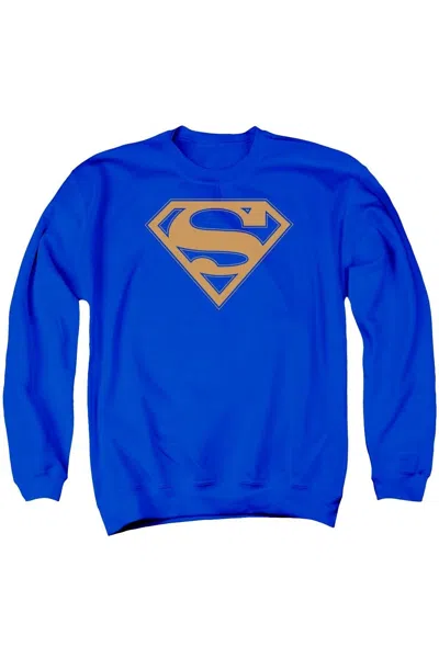 Gildan Superman Blue & Orange Shield Adult Crewneck Sweatshirt