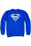 Gildan Superman Blue & White Shield Adult Crewneck Sweatshirt In Blue