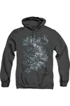 Gildan Superman Break Free Adult Heather Hoodie / Hooded Sweatshirt In Black
