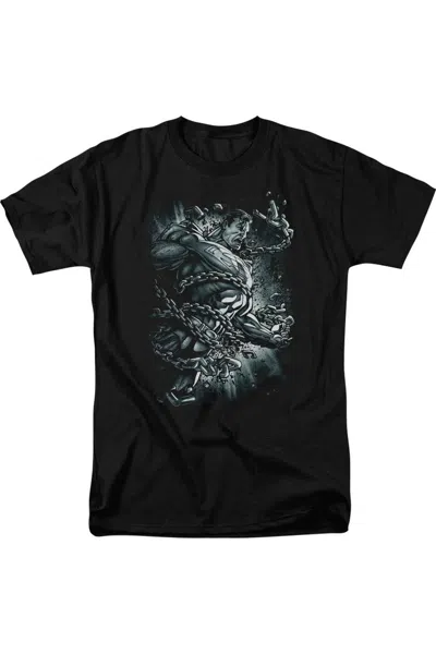 Gildan Superman Break Free Short Sleeve Adult Tee / T-shirt In Black
