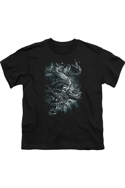 Gildan Kids' Superman Break Free Short Sleeve Youth Tee / T-shirt In Black