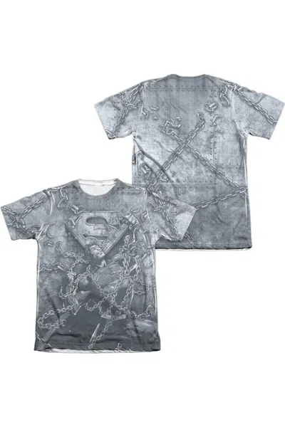 Gildan Superman Breaking Free Adult Poly/cotton Short Sleeve Tee / T-shirt In White