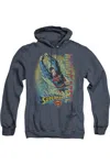 Gildan Superman Breakthrough Adult Heather Hoodie / Hooded Sweatshirt In Blue