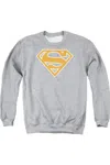Gildan Superman Burnt Orange & White Shield Adult Crewneck Sweatshirt In Multi