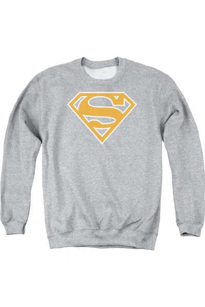 Gildan Superman Burnt Orange & White Shield Adult Crewneck Sweatshirt In Multi