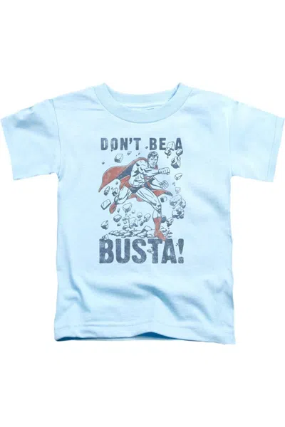 Gildan Kids' Superman Busta Short Sleeve Juvenile Tee / T-shirt In Blue