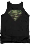 Gildan Superman Camo Logo Adult Tank Top In Black
