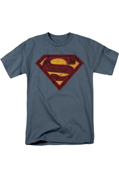 Gildan Superman Celtic Shield Short Sleeve Adult Tee / T-shirt In Grey