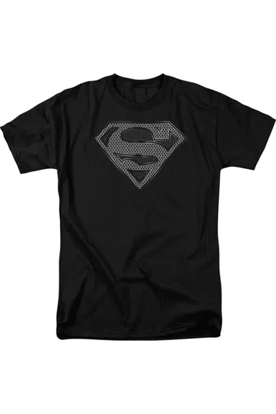 Gildan Superman Chainmail Short Sleeve Adult Tee / T-shirt In Black