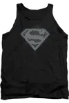 Gildan Superman Tribal Steel Logo Adult Tank Top In Black