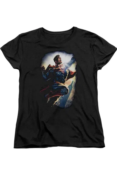 Gildan Superman Ck Superstar Short Sleeve Womens Tee / T-shirt In Black