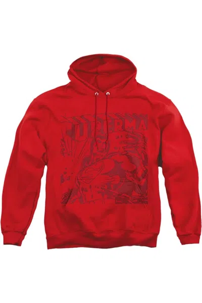 Gildan Superman Code Red Adult Pull Over Hoodie / Hooded Sweatshirt