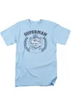 Gildan Superman Collegiate Crest Short Sleeve Adult Tee / T-shirt In Blue