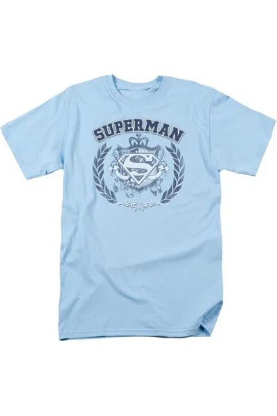 Gildan Superman Collegiate Crest Short Sleeve Adult Tee / T-shirt In Blue