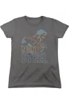 Gildan Superman Colored Lines Short Sleeve Womens Tee / T-shirt In Pink