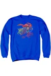 Gildan Superman Cool Word Supes Adult Crewneck Sweatshirt In Blue