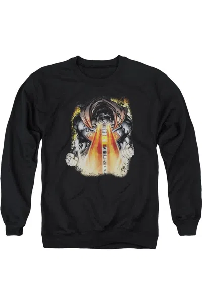 Gildan Superman Cover 218 Adult Crewneck Sweatshirt In Black