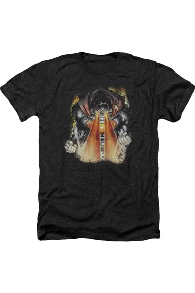 Gildan Superman Cover 218 Adult Heather Tee / T-shirt In Black