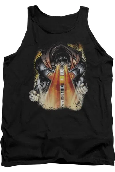 Gildan Superman Cover 218 Adult Tank Top In Black