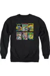 Gildan Superman Covers Adult Crewneck Sweatshirt In Black