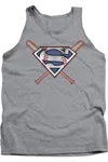 Gildan Superman Crossed Bats Adult Tank Top In Multi