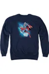 Gildan Superman Crystallize Adult Crewneck Sweatshirt In Blue