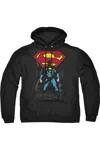 Gildan Superman Dark Alley Adult Pull Over Hoodie / Hooded Sweatshirt In Black