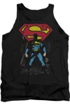 Gildan Superman Dark Alley Adult Tank Top In Black