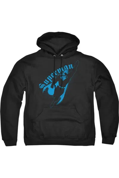 Gildan Superman Darkness Adult Pull Over Hoodie / Hooded Sweatshirt In Black