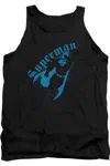 Gildan Superman Darkness Adult Tank Top In Black