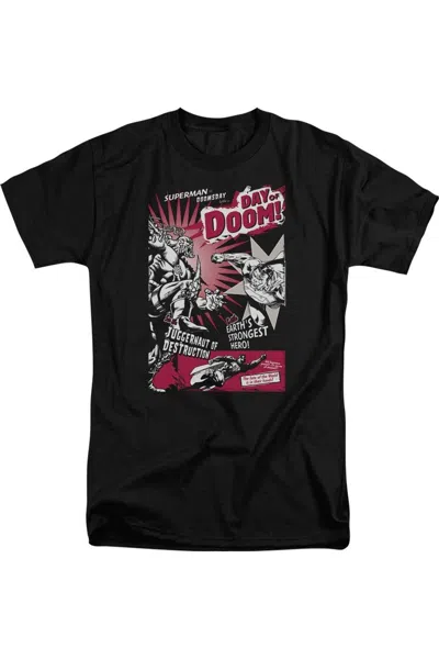 Gildan Superman Day Of Doom Short Sleeve Adult Tall Tee / T-shirt In Black