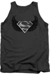 Gildan Superman Dirty Wings Adult Tank Top In Pink