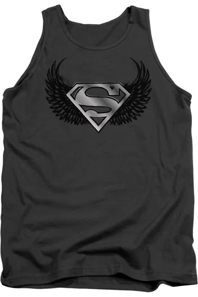 Gildan Superman Dirty Wings Adult Tank Top In Pink